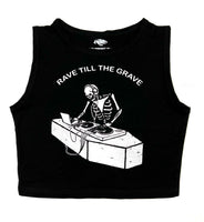 RAVE TILL THE GRAVE CROP TOP
